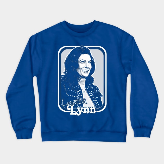 Loretta Lynn // Retro Style Country Music Fan Art Design Crewneck Sweatshirt by DankFutura